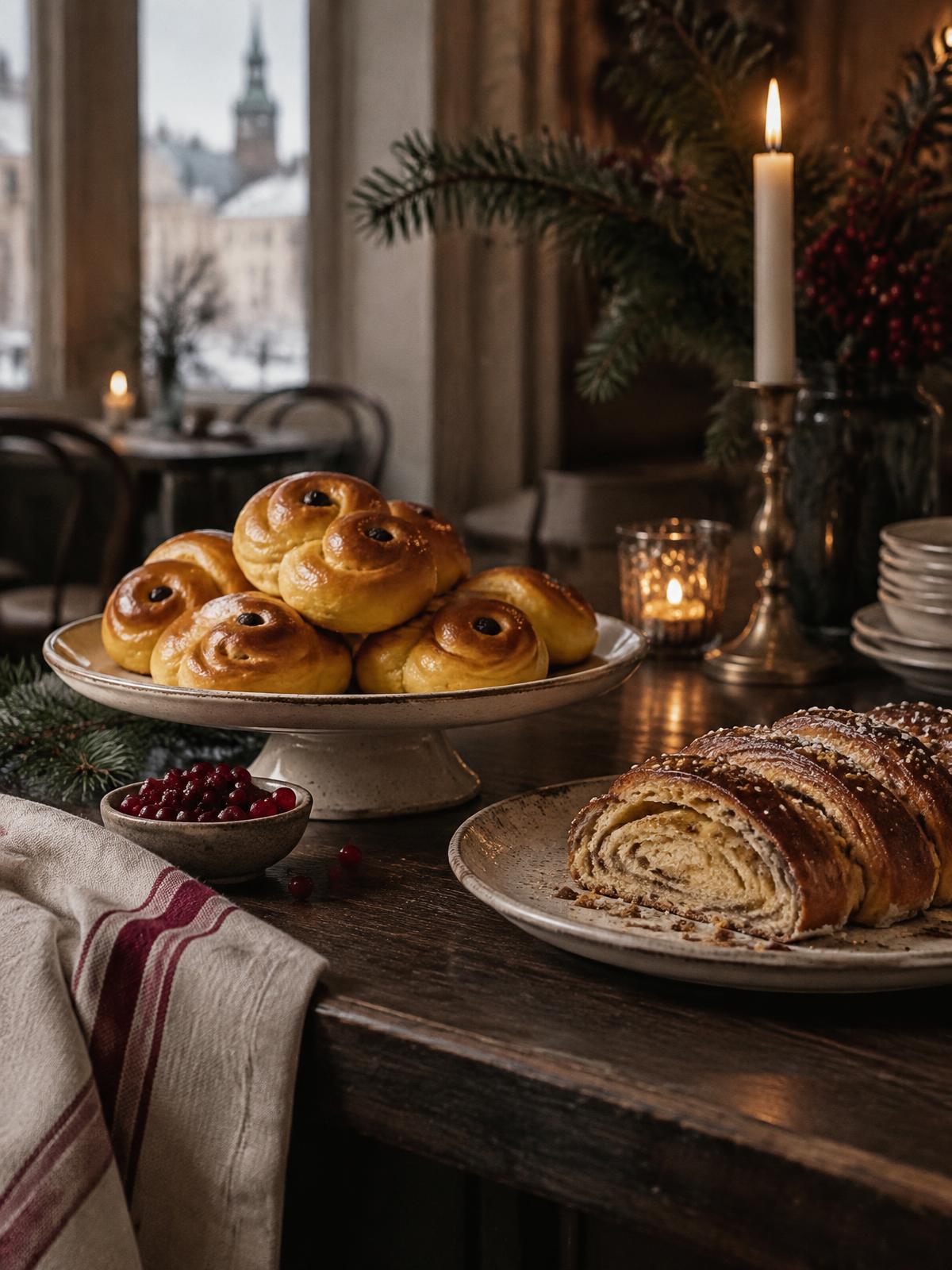 Saffransbullar och julbak i Canteens café